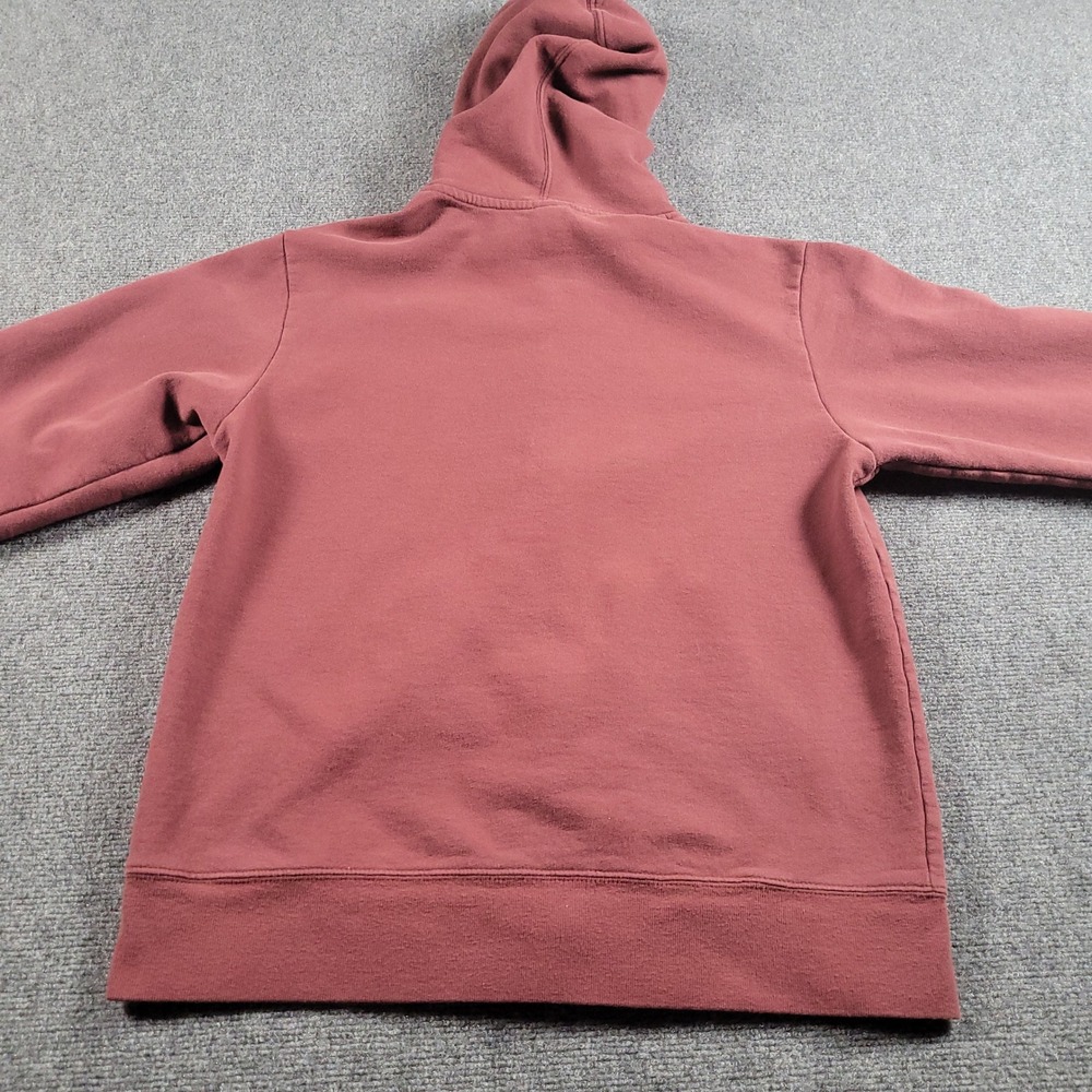 The North Face Hoodie Mens Medium Burgundy Whistler Full Zip Logo Sweatshirt - Picture 3 of 8